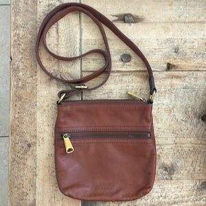 Leather Fossil crossbody bag